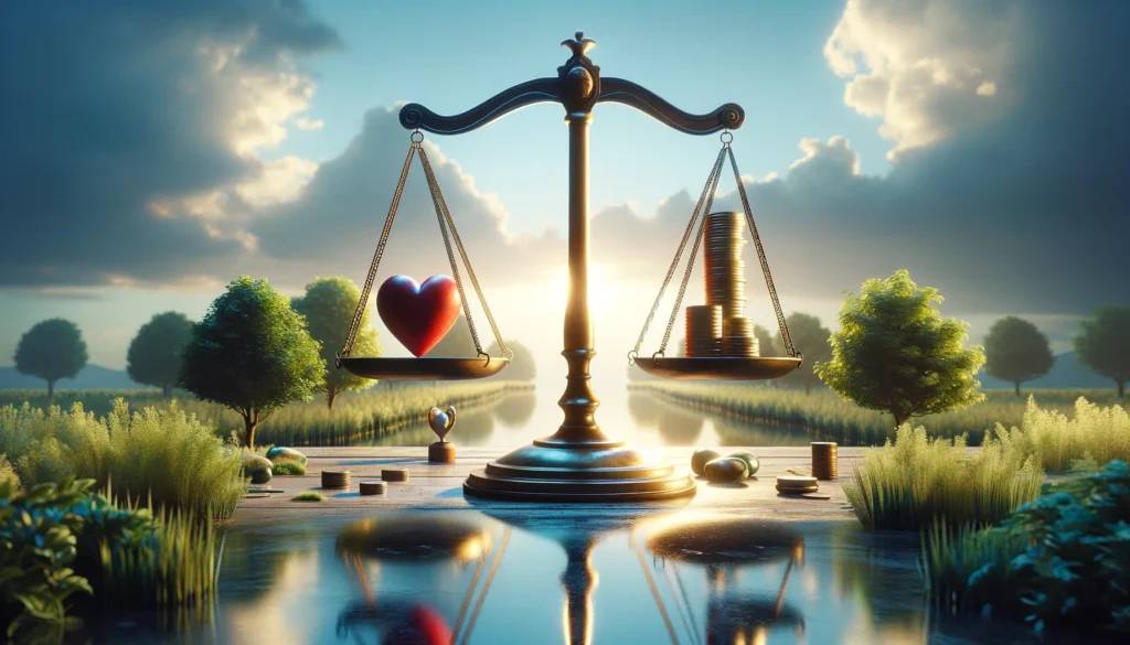 An image that embodies the concept of ethics