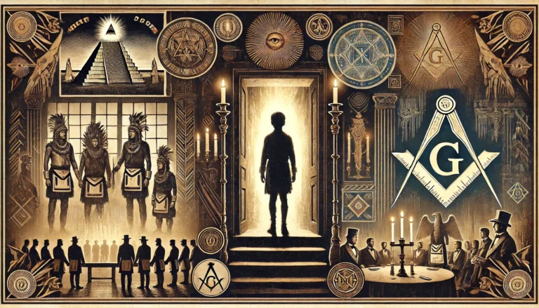 A composite illustration of diverse initiation ceremonies across different cultures and time periods