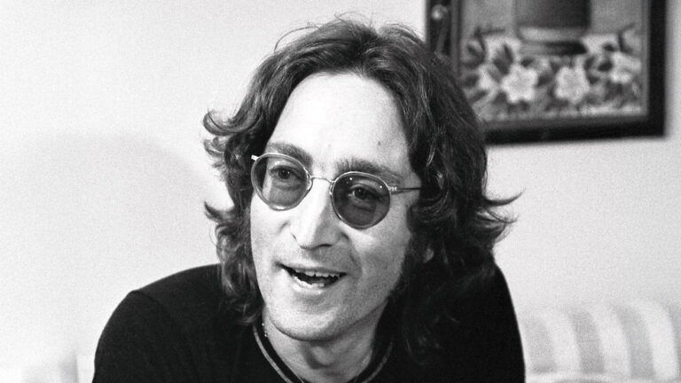 Photographic portrait of John Lennon