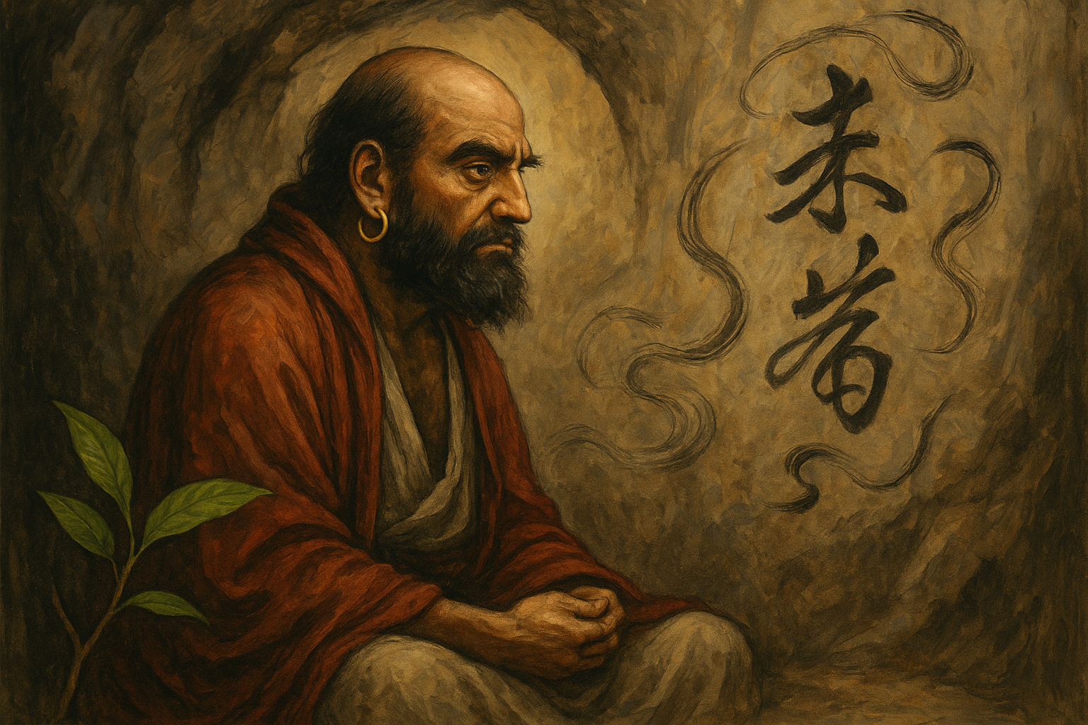 Bodhidharma's Meditation in Earthy Tones