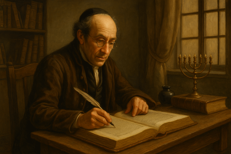 Moses Mendelssohn in his study
